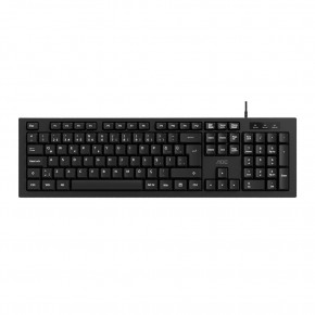AOC KB130B-38 Usb Siyah Türkçe Kablolu Standart Klavye,Sessiz yazma