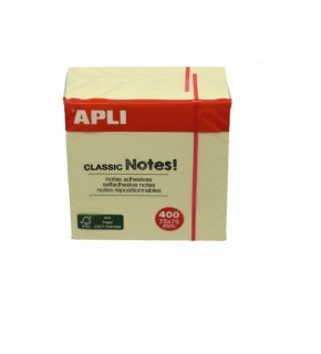 Apli Yapışkanlı Not Kağıdı Classic 400 YP 75x75 Küp 11597