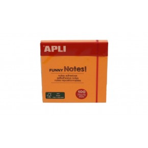 Apli Yapışkanlı Not Kağıdı Turuncu Funny 100 YP 75x75 11900 (1 Adet)