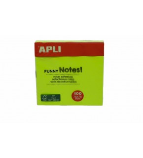 Apli Yapışkanlı Not Kağıdı Yeşil Funny 100 YP 75x75 11899 (1 Adet)