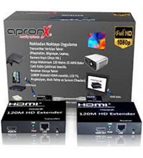 Apronx APX-120M-B Cat5e-Cat6 120 metre FullHd 1080P HDMI Extender