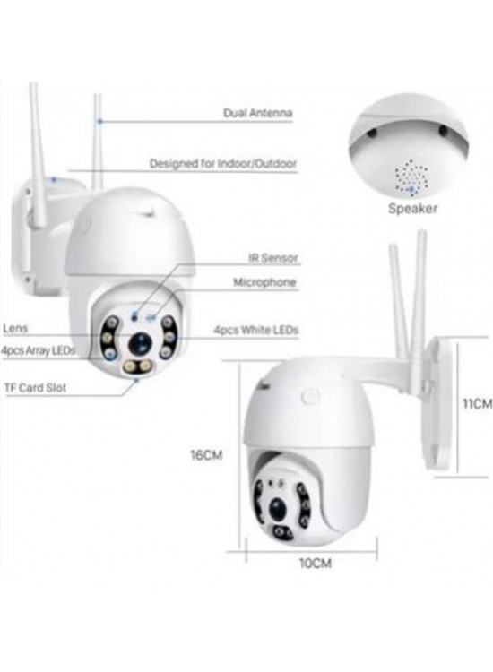 Apronx APX-WP70 3mp 2.8mm 8 LED Wifi Ptz Kamera Apronx APX-WP70 3mp 2.8mm 8 LED Wifi Ptz Kamera