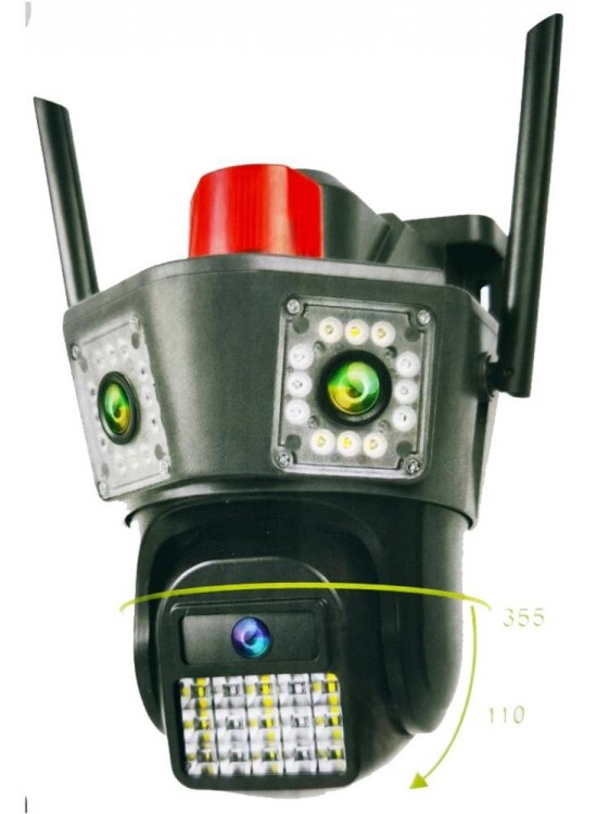 Apronx APX-WPG490 9Mp 3.6mm Üç Kamera 42 Led Wifi PTZ