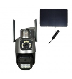 Apronx APX-WSP242 6Mp 2.8mm 4G Solar Çift Kamera 19 Led PTZ