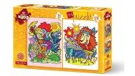 Art Puzzle 12+24 Parça Müzisyen Hayvanlar 4490