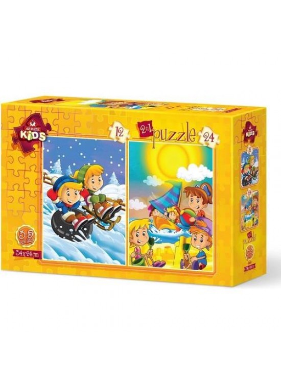 Art Puzzle 12+24 Parça Yaz-Kış 5553