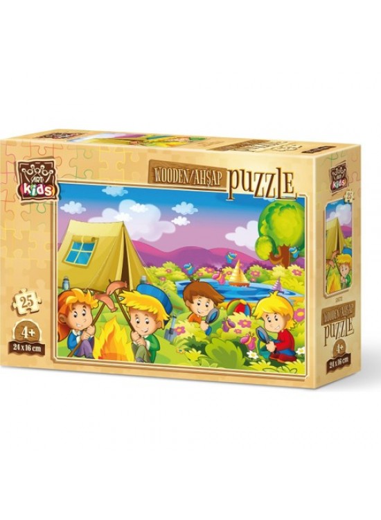Art Puzzle 25 Parça Meraklı Kampçılar 5872 Art Puzzle 25 Parça Meraklı Kampçılar 5872