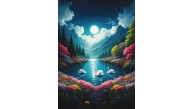 Art Puzzle 500 Parça Ay Işığında Kuğular Gölü 40509