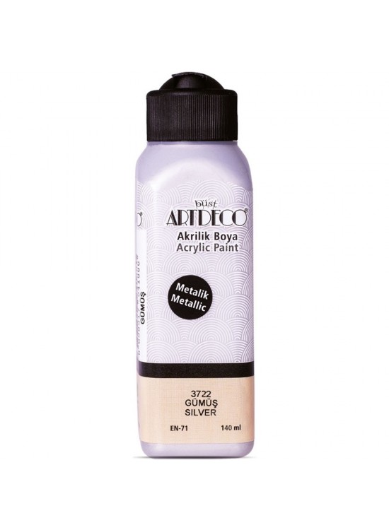 Artdeco Akrilik Boya 140 ML Metalik Gümüş 071R-3722 Artdeco Akrilik Boya 140 ML Metalik Gümüş 071R-3722