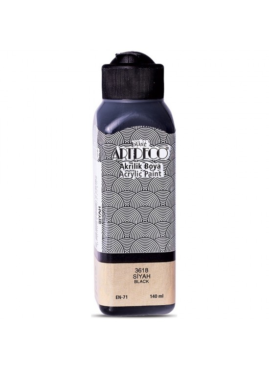 Artdeco Akrilik Boya 140 ML Siyah 070R-3618