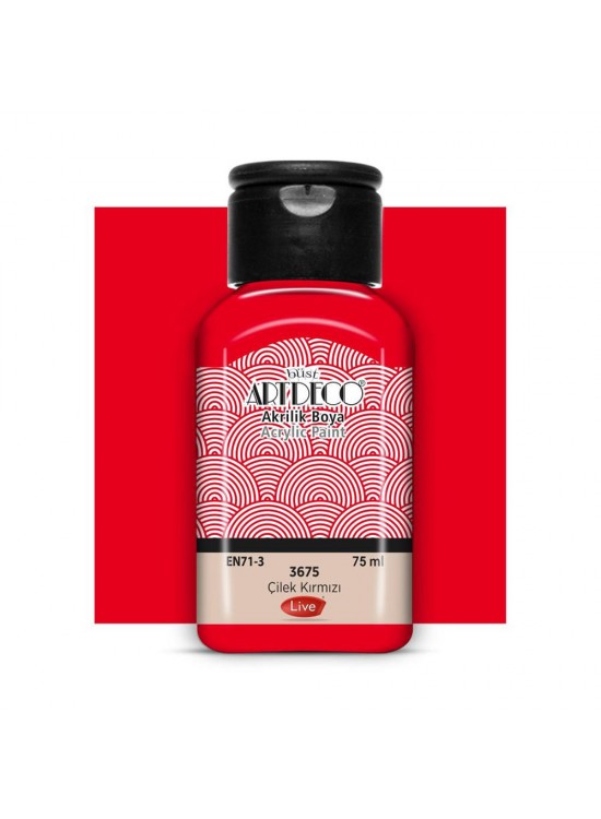 Artdeco Akrilik Boya 75 ML Çilek Kırmızı 3675