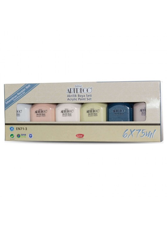 Artdeco Akrilik Boya Seti 6x75 ML İskandinav Renkler