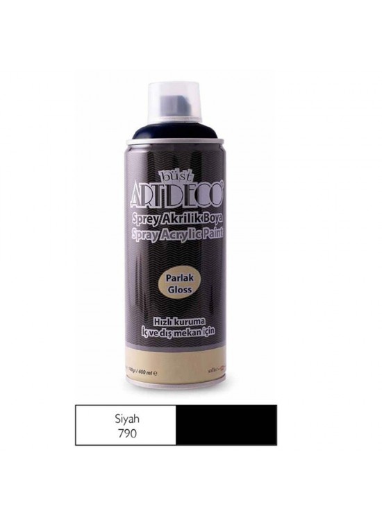 Artdeco Akrilik Sprey Boya 400 ML Mat Siyah M790