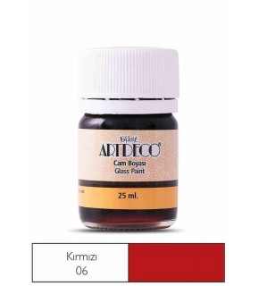 Artdeco Cam Boyası 25 Ml Öğrenci Tipi 06 Kırmızı (1 Adet)
