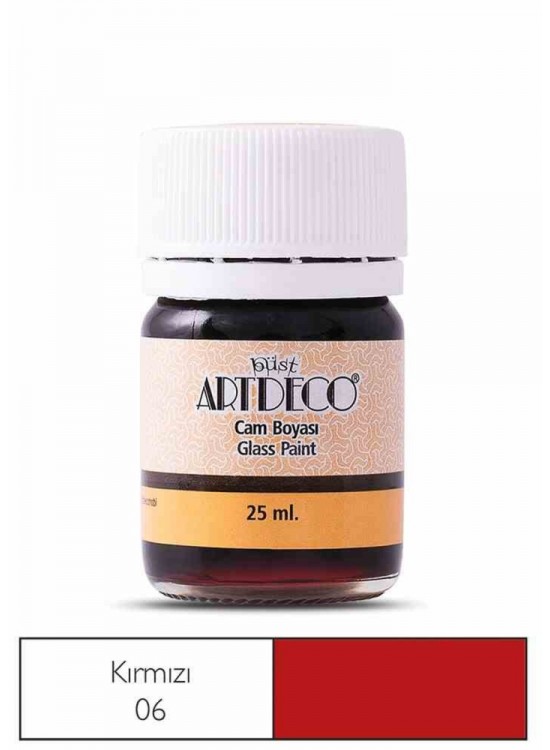 Artdeco Cam Boyası 25 Ml Öğrenci Tipi 06 Kırmızı (1 Adet)