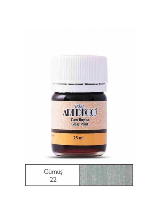 Artdeco Cam Boyası 25 Ml Öğrenci Tipi 22 Metalik Gümüş