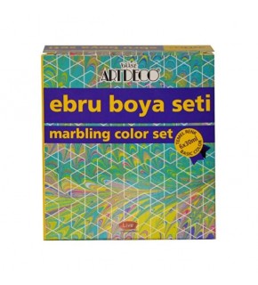 Artdeco Ebru Boya Set 6 Temel Renk