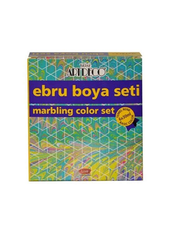 Artdeco Ebru Boya Set 6 Temel Renk Artdeco Ebru Boya Set 6 Temel Renk