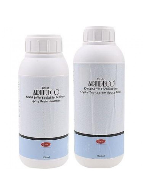 Artdeco Kristal Şeffaf Epoksi Reçine 1000 + 500 Ml