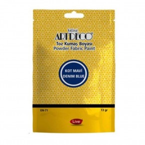 Artdeco Toz Kumaş Boyası 13 GR Kot Mavi 1109 (1 Adet)
