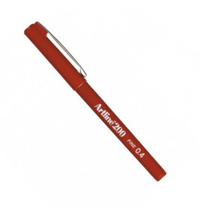 Artline Fineliner 0.4 MM Koyu Koyu Kırmızı EK-200N (1 Adet)