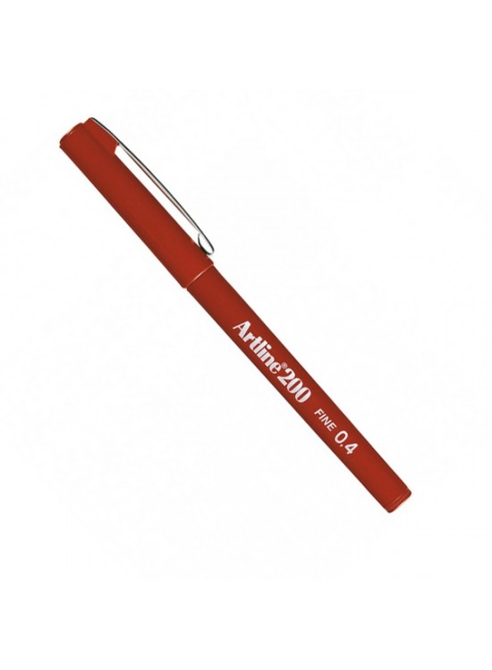 Artline Fineliner 0.4 MM Koyu Koyu Kırmızı EK-200N (1 Adet)