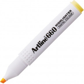 Artline Fosforlu Kalem Kesik Uç 1,0-4,0 MM Pastel Sarı EK-660N (1 Adet)