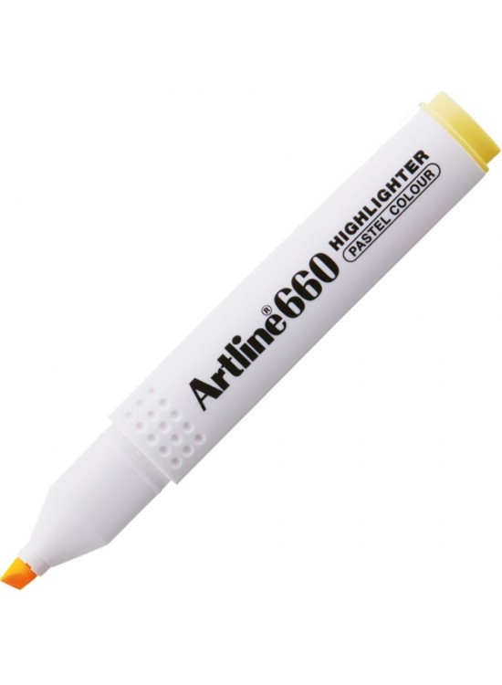 Artline Fosforlu Kalem Kesik Uç 1,0-4,0 MM Pastel Sarı EK-660N (1 Adet)