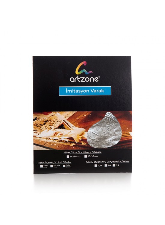 Artzone Gümüş Varak 14x14cm 25yp Artzone Gümüş Varak 14x14cm 25yp