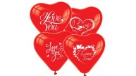 As Balon 12" Baskılı Helyum 100 Lü Kırmızı Kalp As Balon 12" Baskılı Helyum 100 Lü Kırmızı Kalp