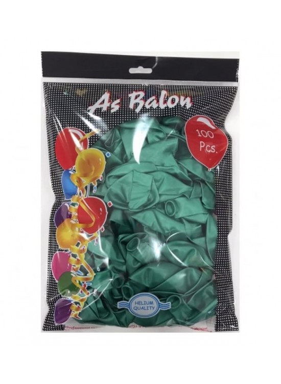 As Balon 12" İç Mekan Helyum 100 Lü Koyu Yeşil As Balon 12" İç Mekan Helyum 100 Lü Koyu Yeşil