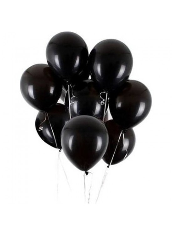 As Balon 12" İç Mekan Helyum 100 Lü Siyah