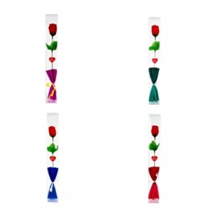 Asetat Kutulu Tekli Gül Fiyonklu (1 Adet)