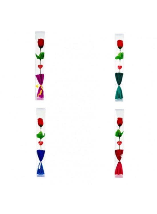 Asetat Kutulu Tekli Gül Fiyonklu (1 Adet)