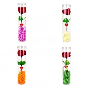 Asetat Kutulu Tekli Gül Silindir (1 Adet)