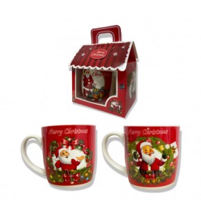 Asetatlı Ev Kutulu Noel Kupa - Biblo