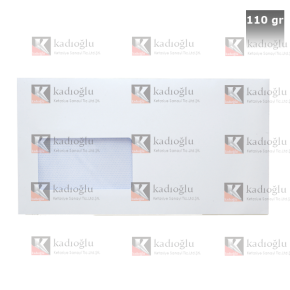 Asil Doğan Diplomat Zarf Extra Silikonlu Pencereli 10.5x24 110 gr Beyaz (1 Adet)