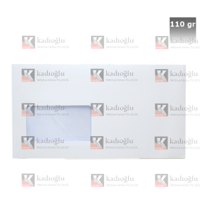 Asil Doğan Diplomat Zarf Extra Silikonlu Pencereli 10.5x24 110 gr Beyaz (1 Adet)