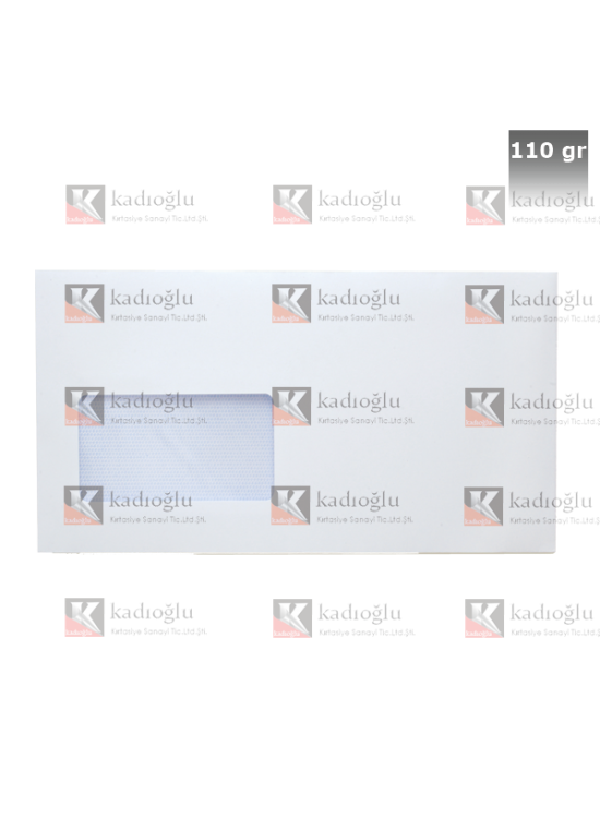 Asil Doğan Diplomat Zarf Extra Silikonlu Pencereli 10.5x24 110 gr Beyaz (1 Adet)