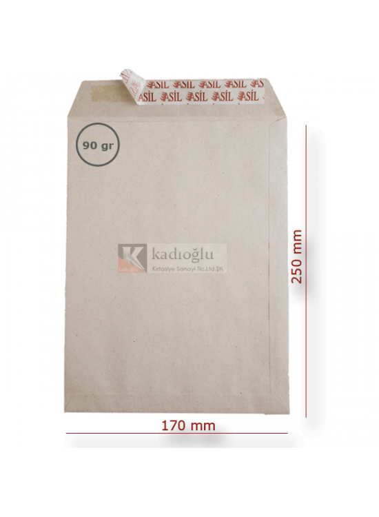 Asil Doğan Torba Zarf İmt Kraft Silikonlu 17x25 90 gr (1 Adet)