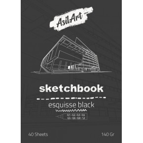 Asilart Sketchbook A3 140gr 40yp Siyah
