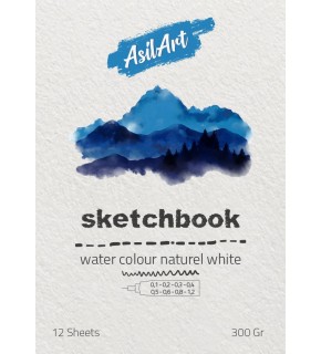 Asilart Sketchbook Watercolor A5 300gr 12yp Beyaz