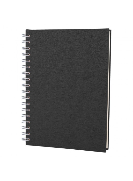 AŞKABAT SİYAH KARELİ TARİHLİ SPİRALLİ AJANDA (17X24 CM)