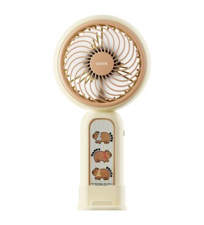 Asonic AFN20 Krem 250mAh Dahili Pil Elde Taşınabilir Masaüstü Usb Fan Şarjlı Type-c Şarj