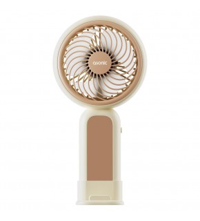 Asonic AFN21 Krem 250mAh Dahili Pil Elde Taşınabilir Masaüstü Usb Fan Şarjlı Type-c Şarj