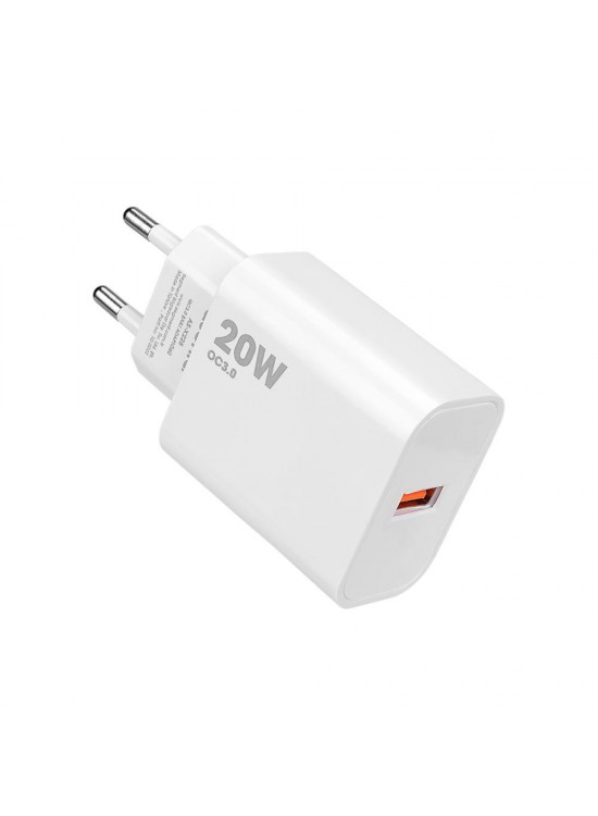 Asonic AS-X225 20W Quick 3.0 Hızlı Beyaz Şarj Adaptörü