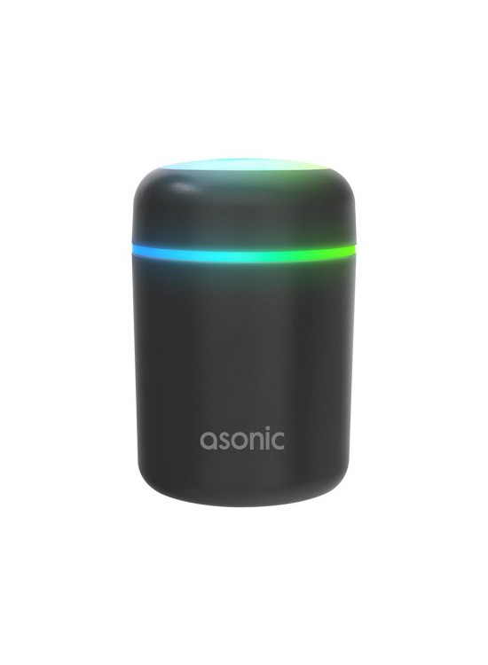 Asonic HN21 Matte Gri 2W 300ML kapasiteli 4 Saat Çalışabilir RGB Mini Oda Nemlendirici