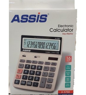 Assis Elektronik Hesap Makinesi 16 Hane Gri A-5750