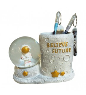 Astronot Kalemlikli Cam Küre 16 - Süs Eşyası