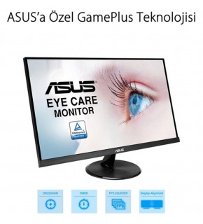 Asus 27" VP279HE 75HZ 1MS (Hdmi+Analog) Çerçevesiz Full HD IPS Vesa Monitör